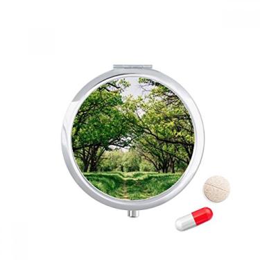Imagem de Caixa de comprimidos Green Forestry Nature Science Scenery Pocket Medicine Storage Box Dispenser recipiente
