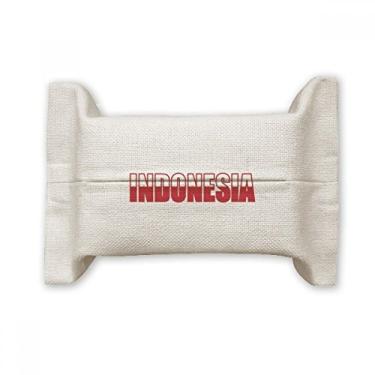 Imagem de Bolsa de linho de algodão com nome da bandeira da Indonésia