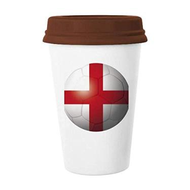 Imagem de Caneca de futebol da bandeira nacional da Inglaterra Caneca de café Copo de cerâmica