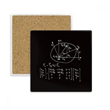 Imagem de Matemática Kowledge Círculo Quadrado Porta-copos Porta-copos Porta-copos Pedra de isolamento