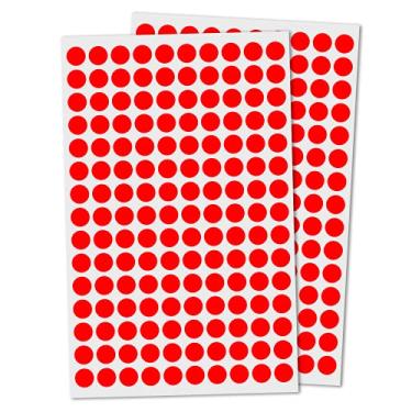 Imagem de TownStix - Etiquetas adesivas de pontos circulares Vermelho, 1,9 cm, 10 unidades