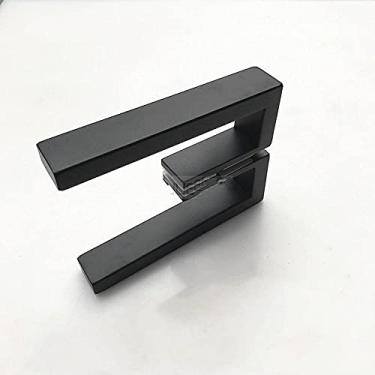 Imagem de Maçaneta da porta de vidro do banheiro em forma de arco em aço inoxidável para banheiro.