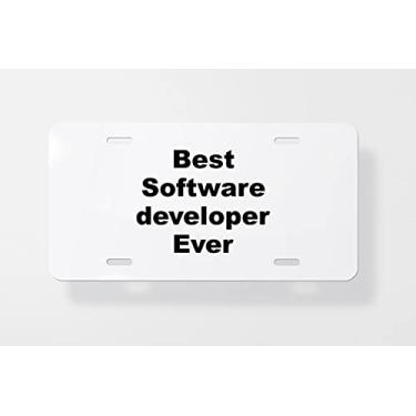 Imagem de Capa para placa de licença de desenvolvedor de software – Capa para placa de carro – Capa para placa de carro 15,24 x 30,48 cm
