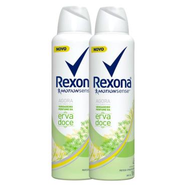 Imagem de Desodorante Rexona Erva Doce Aerosol Antitranspirante 48h 150ml | Kit com duas unidades