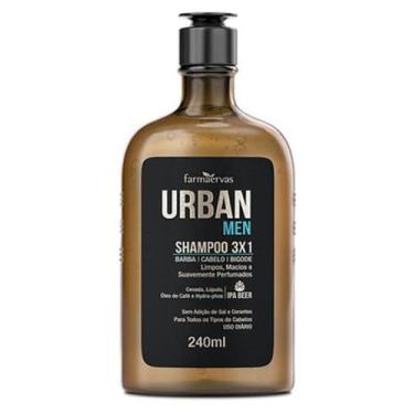 Imagem de Shampoo 3 X1 Para Barba, Cabelo E Bigode - Urban Men - Farmaervas