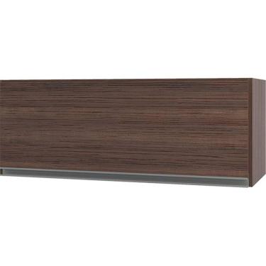 Imagem de Armário Aéreo Basculante Para Geladeira Com 1 Porta Evidence Cor Amêndoa - Poliman Móveis