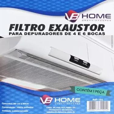 Imagem de Kit 3 Filtros Exaustor Coifa 100% poliester 80x60cm Fogões 4 a 6 bocas VB
