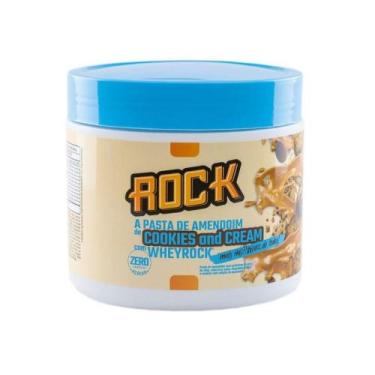 Imagem de Pasta De Amendoim Whey Rock (600G) - Cookies And Cream C/ Whey Rock