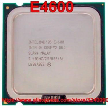 Imagem de Processador intel core 2 duo e4600  cpu original 2.40ghz 2m 800mhz  dual-core soquete 775 envio
