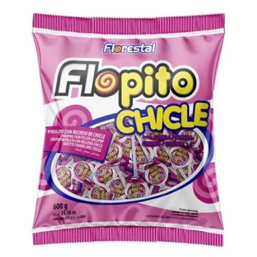 Imagem de Pirulito Flopito Chicle Sabor Cereja 500g - Florestal