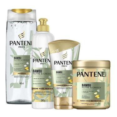 Imagem de Kit Pantene Bambu Shampoo + Condicionador + Máscara + Creme Bambu Nutre & Cresce