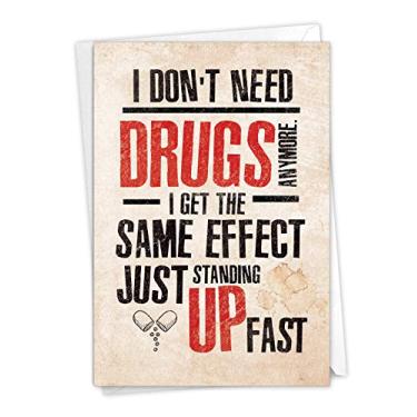 Imagem de Cartão de aniversário único P-NW-C-BD-Rude Nobleworks, Standing Up Fast Birthday Card C6895BDG