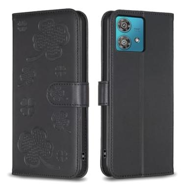 Imagem de Capa carteira para Motorola Moto Edge 40 Neo 5G, com 3 cartões e 1 compartimento para dinheiro, capa de telefone flip de couro PU à prova de choque compatível com Moto Edge 40 Neo 5G 6,5 polegadas