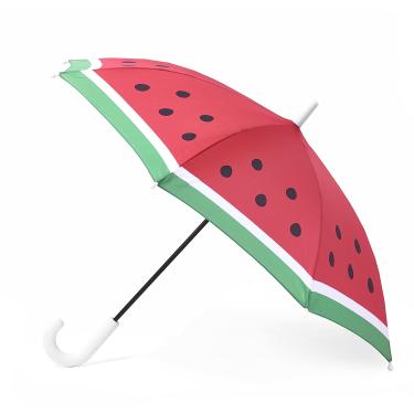 Imagem de Hipsterkid FCTRY Guarda-chuva infantil de 81 cm de largura - ótimo acessório para atividades ao ar livre, chuva, sol, crianças, meninas, meninos (melancia)