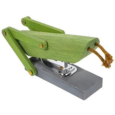 Imagem de Grampeador fofo Grampeador de animal de madeira Gafanhoto fofo Grampeador de mesa Grampeador de escritório Costurador de mesa Estatueta de arte Escultura de estátua para papelaria de escritório Grampe