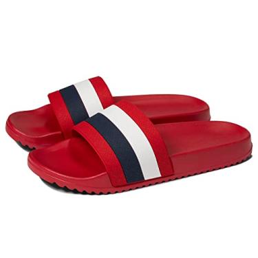 Imagem de Tommy Hilfiger Sandália masculina Ralley Slide, Vermelho, 8