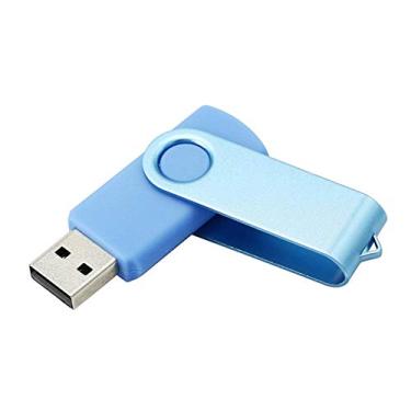 Imagem de Pen Drive USB Rotate 3.0 de 16 GB, pen drive, armazenamento de dados, pen drive de memória, pen drive USB 3.0 - azul claro