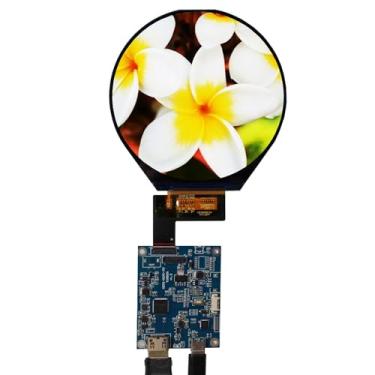 Imagem de FanyiTek Tela LCD redonda de 3,4 polegadas 800x800 IPS MIPI 330nit e mini HDMI 39 pinos placa controladora, porta de alimentação micro USB