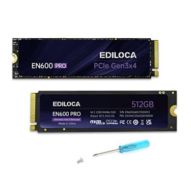 Imagem de SSD Ediloca EN600 PRO 512GB PCIe 3.0 Gen 3x4, NVMe M.2 2280, até 3200MB/s, unidade de estado sólido interna, SLC Cache 3D NAND TLC, adesivo de resfriamento de grafeno, armazenamento para PC, desktop e