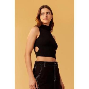 Imagem de Blusa Cropped Dress To Tricot Ombro Vazado Feminina-Feminino