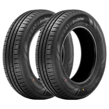 Imagem de Jogo 2 Pneus Ceat Aro 14 EcoDrive 185/65R14 86H, 5 anos Contra Defeito
