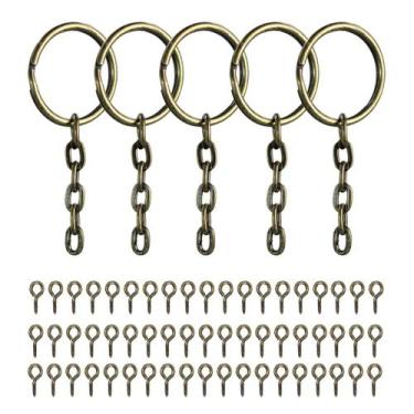 Imagem de Argola 23mm Com Corrente Ouro Velho Com Pitão Rosqueável 9mm - 500 Uni