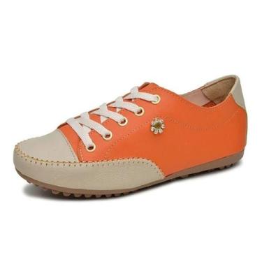 Imagem de Sapatênis Feminino Em Couro Casual e Confortável Para o Seu Dia a Dia 