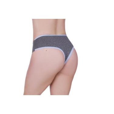 Imagem de Calcinha Fitness Mescla Suplex Cós Médio Feminina Atacado - Cora, G, V