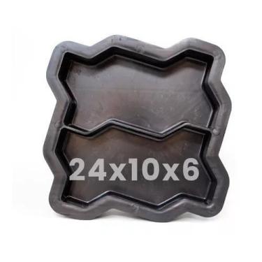 Imagem de 5 Formas De Piso Intertravado Para Calçada 16 Faces 24x10x6 - Gme Form