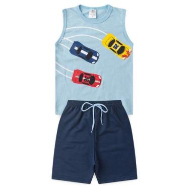 Imagem de Conjunto Regata Verão Menino Carrinhos - Azul  - Magia Baby, 14