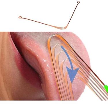 Imagem de Limpador e Raspador de Língua em cobre higiene oral fresca - Home Good