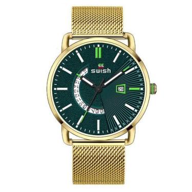 Imagem de Relógo Masculino SWISH Esporte Fino Malha Cinta à Prova D água - ElaSh