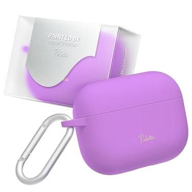 Imagem de superdivision Paleta de 16 cores para Airpods Pro 2ª/1ª geração, capa rígida e antiderrapante, com mosquetão para chaveiro, capa para Apple Airpods Pro 2023/2022/2019 (cabo USB-C/Lightning)