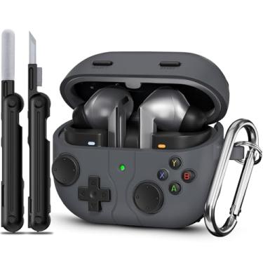 Imagem de Wowwat Capas de jogos para Samsung Galaxy Buds 3 e capa para Galaxy Buds 3 Pro, design clássico de silicone para jogador de jogos com botão 3D, capa para Samsung Buds Pro 3 para homens com kit de