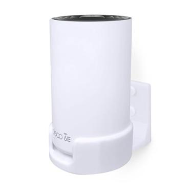 Imagem de Suporte de Parede BRAINWAVZ para Roteador TP-Link Deco XE75, Compatível com Wi-Fi 6, Fácil de Instalar, Reduz Interferência e Desordem, Adesivo e Montagem Rosqueada