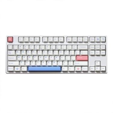 Imagem de Teclas PBT Cherry Profile Teclas brancas para teclados mecânicos Gateron Cherry Mx Swithes 60/65/75% teclado para jogos 153 Key Dye Sub MX Stem conjunto de teclas (Fuyu)
