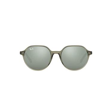 Imagem de Ray-Ban Óculos de sol RB2195 Thalia Square, Espelhado verde/cinza transparente, 55 mm