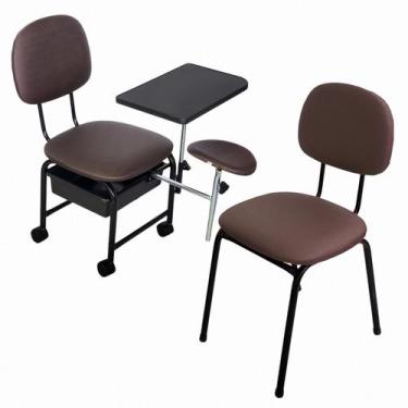 Imagem de Kit Manicure Cadeira Cirandinha + Cadeira de Cliente For-ty - For-ty S