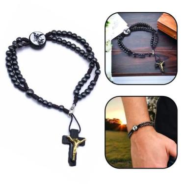 Imagem de Pulseira Terço De Pulso Hematita São Miguel Arcanjo - FORNECEDOR 19