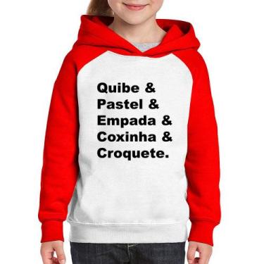 Imagem de Moletom Infantil Quibe & Pastel & Coxinha & Empada & Croquete - Foca n