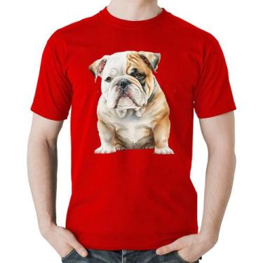 Imagem de Camiseta Algodão Bulldog-Inglês - Foca na Moda, Vermelho, GGG