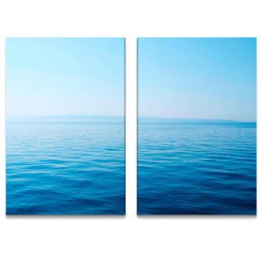 Imagem de Quadro Decorativo Mar azul Mosaico 40X60 Sala Moderno Quarto - IQ Quad