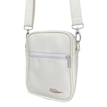 Imagem de Shoulder Bag OFL Couro Embroidery Creme