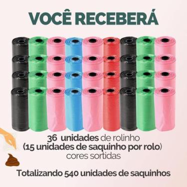Imagem de Cata Caca Saquinho Saco Pet Refil Higiênico Para Cães Gatos Passeio - 