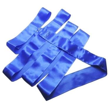 Imagem de Fita De Ginástica Rítmica Dicat Sports Cetim Cores Lisas - 4M, Azul ro