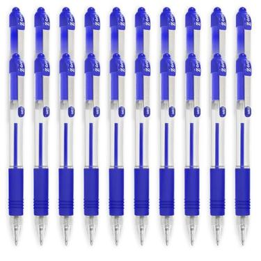 Imagem de Caneta esferográfica retrátil Zebra Z-Grip – Pacote econômico de 100 (azul)