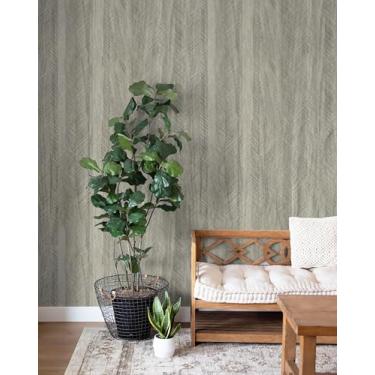 Imagem de Safiyya Papel de contato de 393" × 15,17.8 cm Papel de parede de madeira para descascar e colar papel de parede cinza autoadesivo removível para bancadas, papel de parede de cozinha para armários e