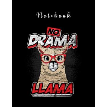 Imagem de Notebook: No Drama Lama Funny 2 8in x 11in Perfect Size To Carry Over Everywhere.