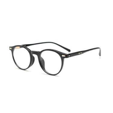 Imagem de VFDHN Óculos redondos armação masculina lente transparente masculino verde cinza óculos para mulheres acetato mola dobradiça feminino, 1, tamanho único
