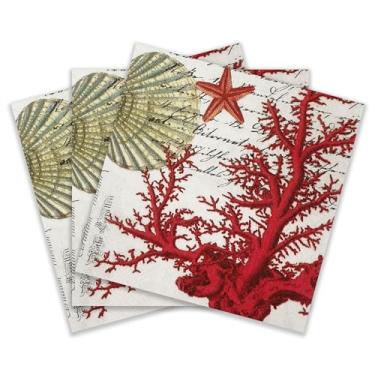 Imagem de Guardanapos de coquetel de papel colorido, 20 guardanapos chiques gastos para casamento, jantar, chá de chá, zoopllytes